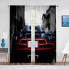 Черный крутой спортивный автомобиль фильм принт узор современные мальчики шторы окна для гостиной спальни кухни 2 шт декор