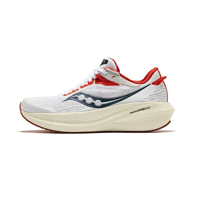 SAUCONY Triumph 21 Легкие Удобные Сетчатые Амортизирующие Низкие Кроссовки для Бега Женские кроссовки Белый Красный S10881-136