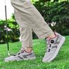 New fly-woven golf shoes men's rotating buckle platform casual shoes men's trendy shoes fashion sports shoes