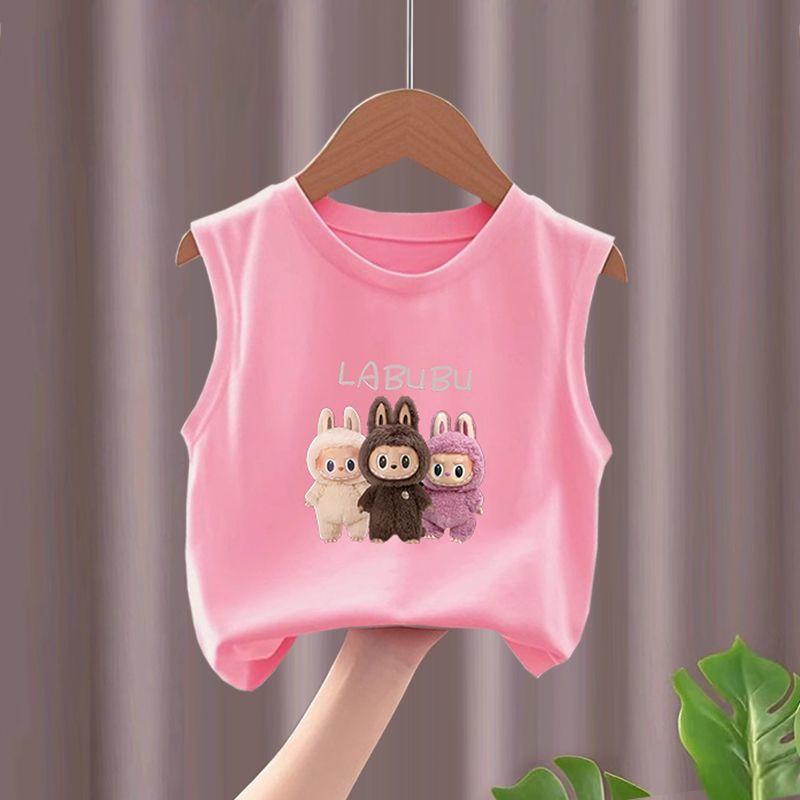 Детский узорчатый жилет без рукавов, летний повседневный топ для мальчиков и девочек