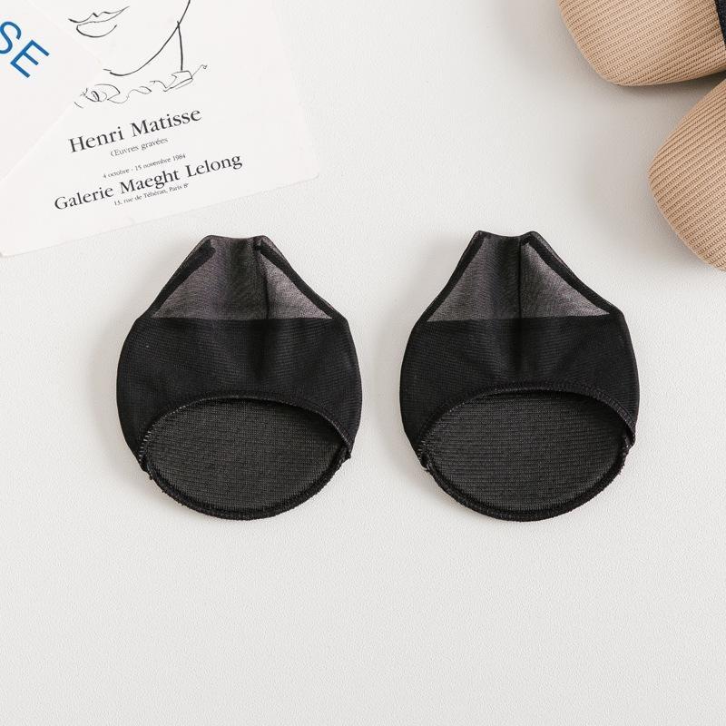 2 пары полуневидимых женских носков на весну и лето, тонкие носки с коротким носком и полупальцами, нескользящие носки для передней части стопы, носки на высоком каблуке