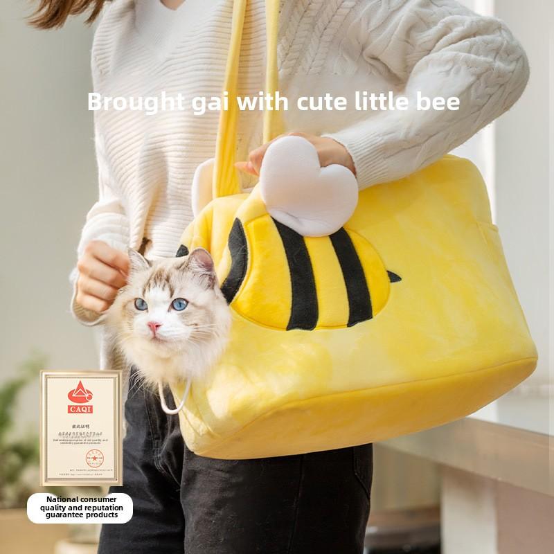 Осенне-зимняя сумка для домашних животных Милый рюкзак в форме пчелы через плечо Сумка для кошек Сумка для щенков и собак Принадлежности