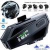 C6 Motorcycle Bluetooth Headset 5.3 with Screen & Flashlight, 500M Intercom, FM Radio, Compatible with All Helmets