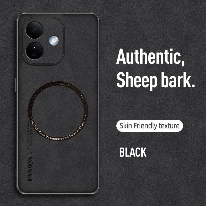 Для Magsafe чехол Для Redmi Note 17 17Pro Max PU Кожа Магнитный Ударопрочный Чехол Для XIAOMI Redmi Note 17 Pro Max Силиконовый Чехол