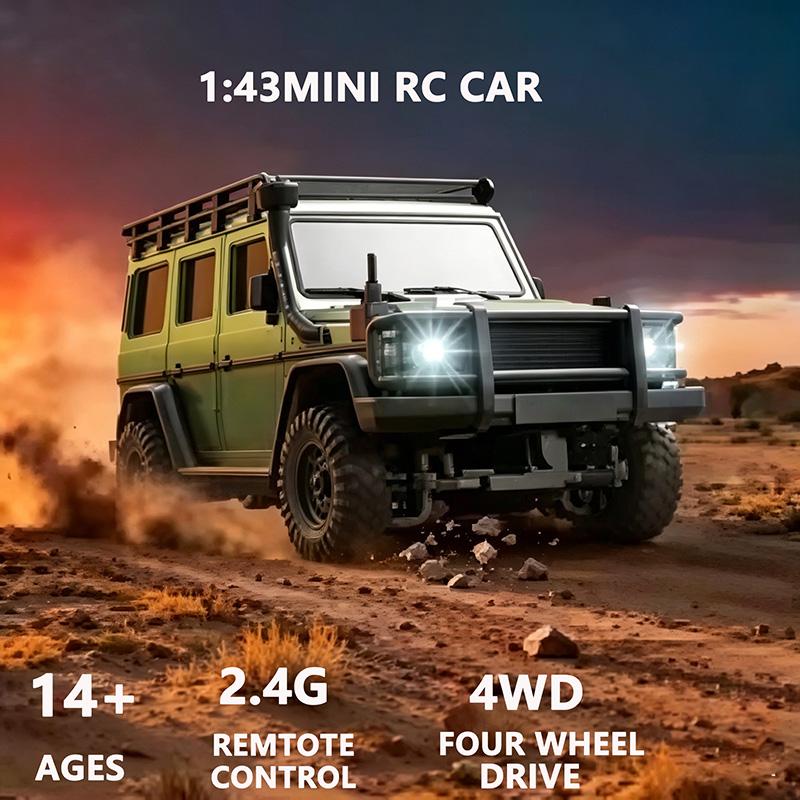 1:Полноразмерный внедорожный радиоуправляемый автомобиль масштаба 1:43 R4301-R4312, полноприводный, для преодоления препятствий, новый игрушечный автомобиль, подходящий для мальчиков.
