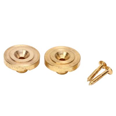 2 шт. Замок для гитарного ремня Плоская круглая головка Металлическая кнопка Фиксатор Стреплок Аксессуар для баса Золото