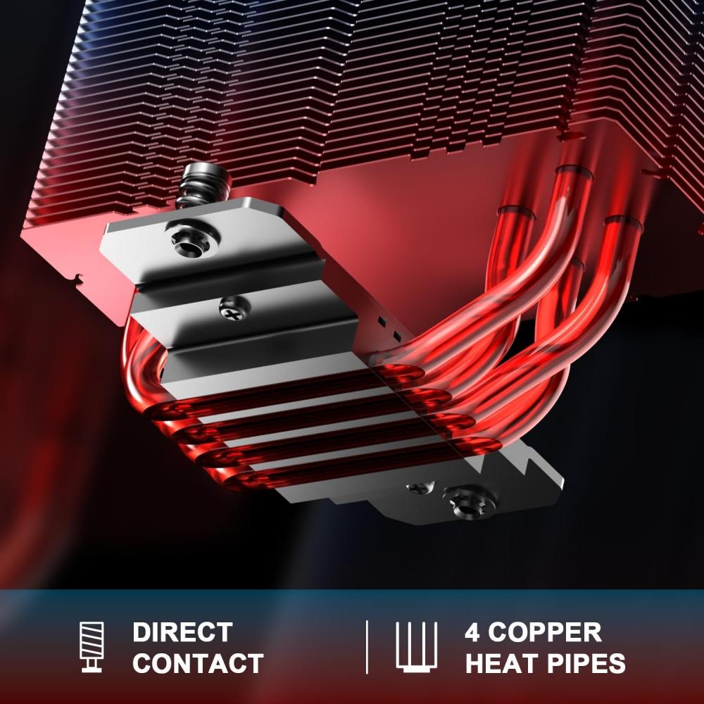 ID-COOLING FROZN-A410-SE Side Flow CPU Cooler for Intel & AMD with 120mm Silent Fan Black