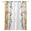 Chinese Chic Bamboo Oriental Nature Wood Window Curtains for KidsBedroom Living Room Bathroom Kicthen Door Hall Cupboard 2pieces