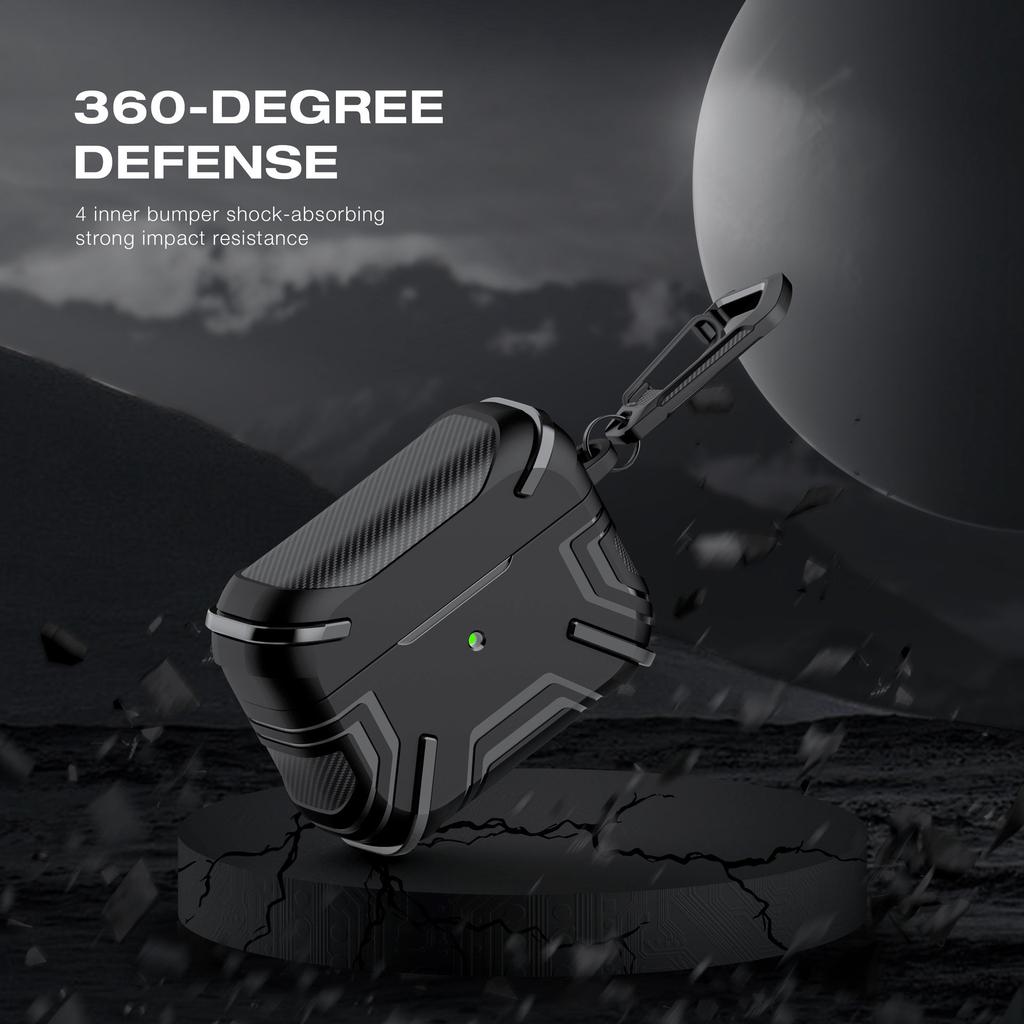 For Apple AirPods 3 Charging Case Cover Bluetooth-compatible Earbuds Protector Shockproof TPU Cover with Buckle