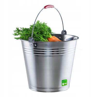 KADAX Wiadro Stalowe Przemysłowe Rączka 16L Metal