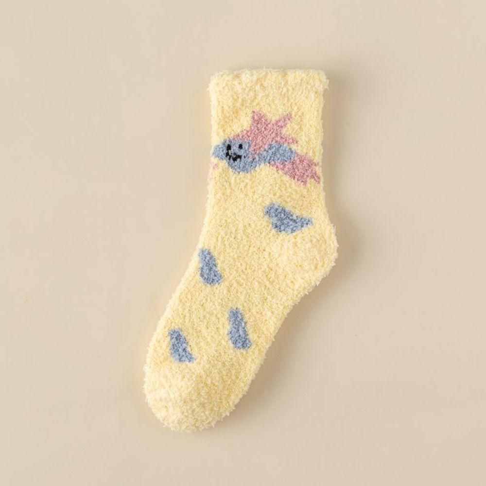 Warm Cotton Socks Winter Floor Socks Sleep Socks Coral Velvet Socks Women