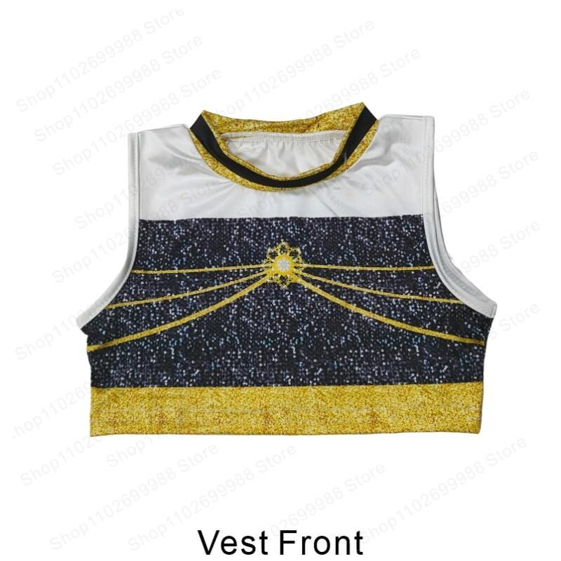 Movie K Pop Demon Mira White Three Pieces Costume 3D Printed Jacket Vest Skirt Set Girls Halloween Party Hunters Cosplay Outfit