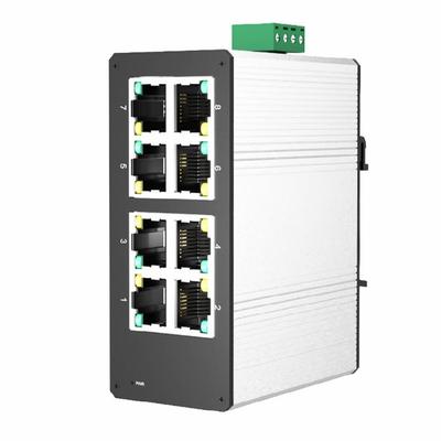 Компактные 8-портовые гигабитные Ethernet-коммутаторы Промышленный металлический корпус Быстрая передача данных Блок питания в комплект не входит