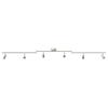 Ceiling Spotlight with Adjustable Spotlights Nickel Finish 176.5 x 9.5 x 14 cm Steel