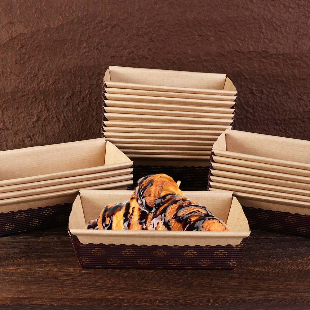 Пекарня Вечеринка Одноразовые Прямоугольные Бумажные Формы Для Выпечки Бумаги Коробка Для Тостов Противень Для Хлеба Подложка Для Торта