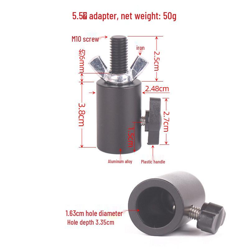 Live Broadcast Light Stand Adapter with 1/4 Screw for Tripod & Background Conversion