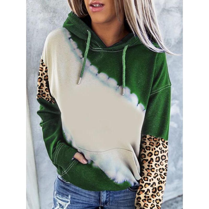 Весна Осень Цветные Блоки Печатный 3D Модные Повседневные Толстовки С Капюшоном Толстовки и Свитшоты (Женский)