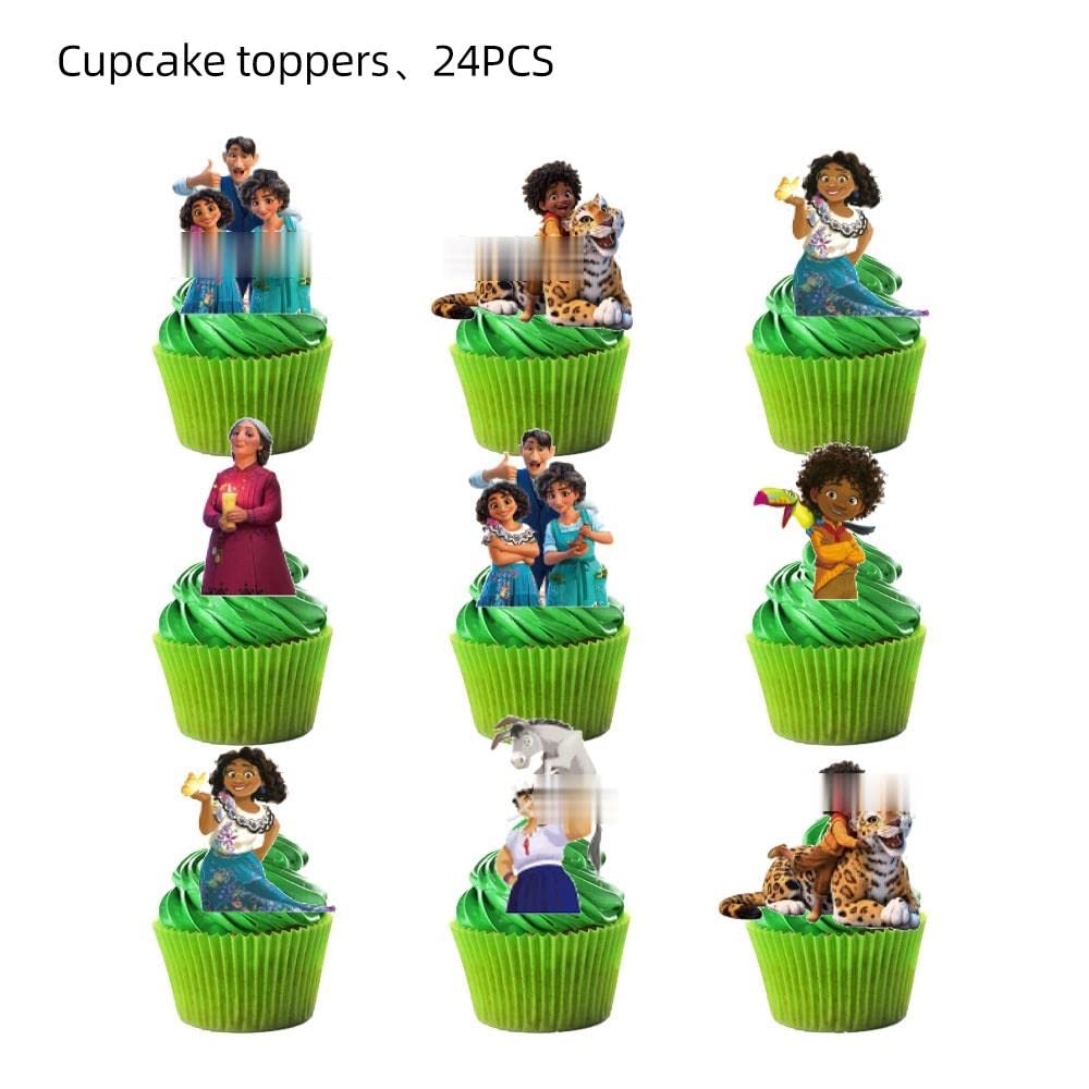 Mirabell and the House Full of Magic Birthday Decoration Party Set Encanto Disney Movie Anime 2 Characters Cute Funny Children Boys Girls Orange Green