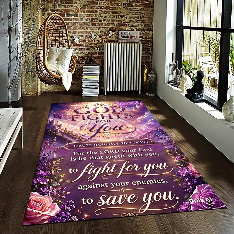 "God Fights for You carpet Set" carpet set (1 duvet cover, 2 pillowcases, duvet not included)