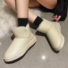 Snow Boots Women's Short Tube Thickened Cotton Shoes Non-slip Winter New Shoes Student Women's Shoes  Black Boots