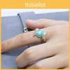 Feather Turquoise Geometric Ring Women Alloy Jewelry Party Decoration Engagement