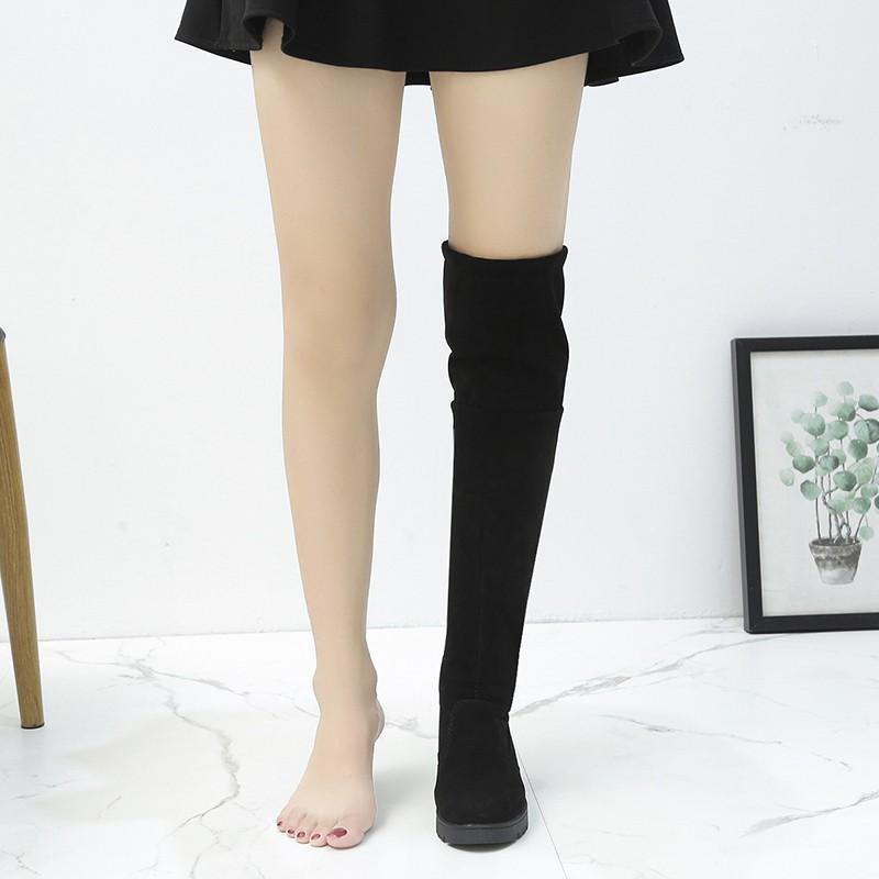 2024 Новые модные длинные сапоги для женщин, выше колена, повседневные черные сексуальные женские туфли на платформе, зимние женские ботинки