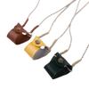 Anti-lost Cute Women Leather Men Glasses Lanyard Eyewear Cases Mini Glasses Bags Hanging Neck Clip