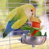 Stainless Steel Parrot Feeder Splash-Proof Vegetable Skewer Bird Food Holder  Bird Supplies