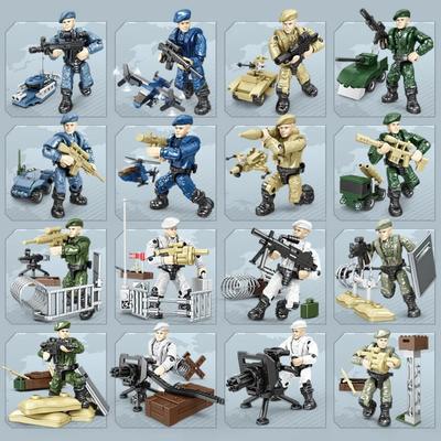 1:Масштаб 36 Современные военные Batisbrick Мега Конструктор Солдаты Вторая мировая война Армия Флот Авиация Силы специального назначения Фигурки Оружие Кирпичный Игрушка