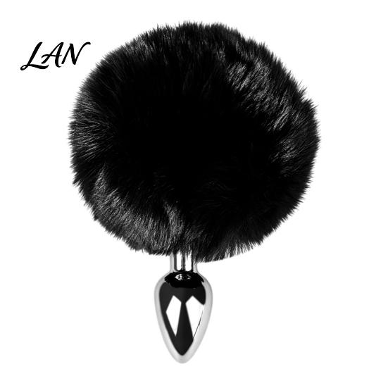 Comfortable Silicone Anal Toy Mini Bunny Tail Butt Plugs, Small Plugs for Beginners, Firm Base Sex with Faux Fur Tail, Adult Couple Pleasure Massager
