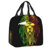 Регги Музыка Лев Ямайский Флаг Раста Растафари Термоизолированный Обед Сумка Для Женщин Многоразовый Обед Сумка Дорожное Хранение Коробка Для Еды