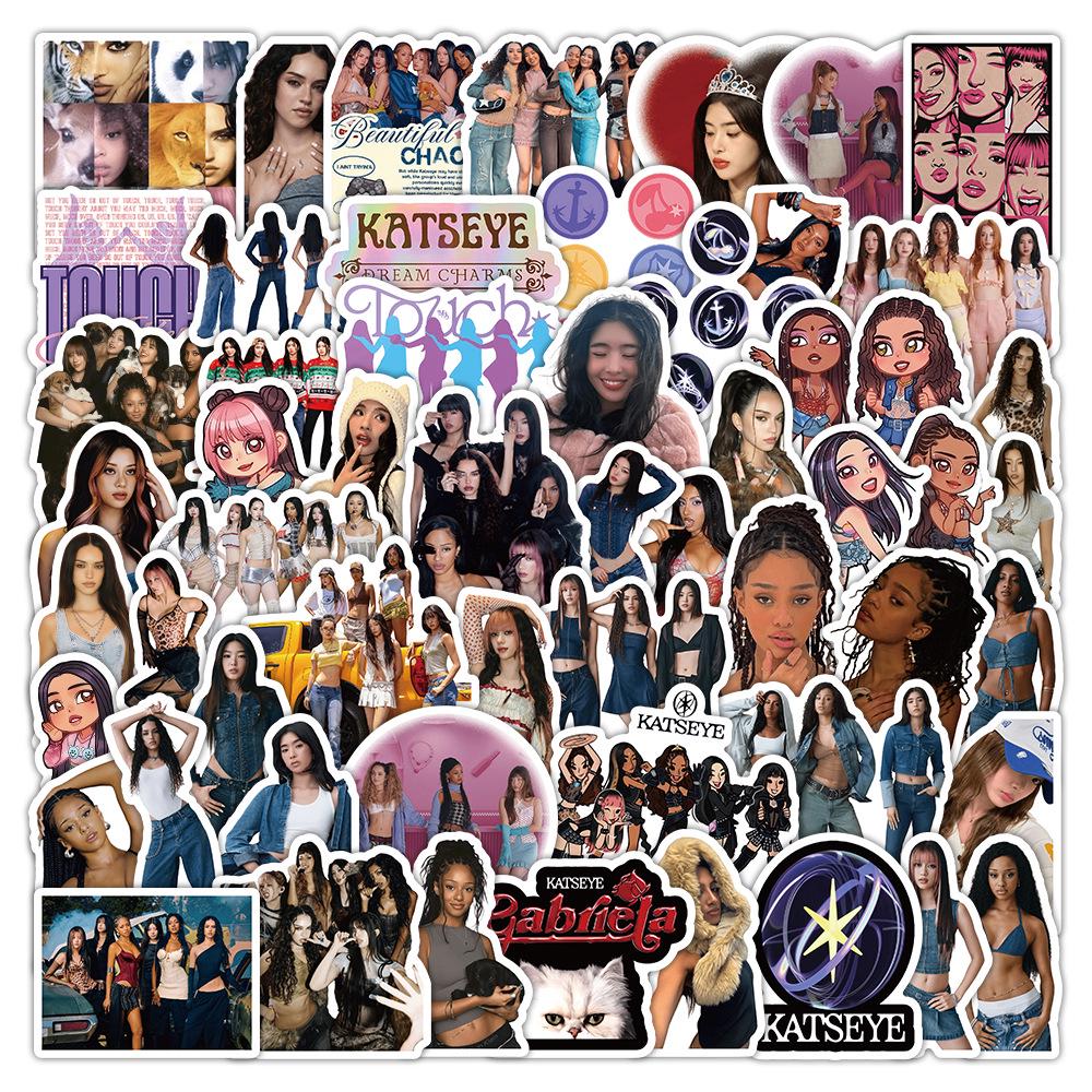 Наклейки K-Pop группы KATSEYE - 78 шт. для DIY, дневников и декора