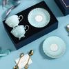 Кофейные чашки и блюдца из костяного фарфора в стиле легкой роскоши, изысканный бытовой набор для послеобеденного чая высокого класса, чашка, парная чашка, подарочная коробка.