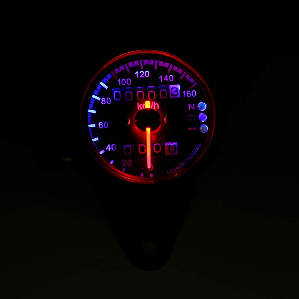 HANSWD Мини-спидометр, Механический, Велосипедный счетчик, Для мотоциклов, Подсветка, Одометр, Универсальное использование, 12 В,