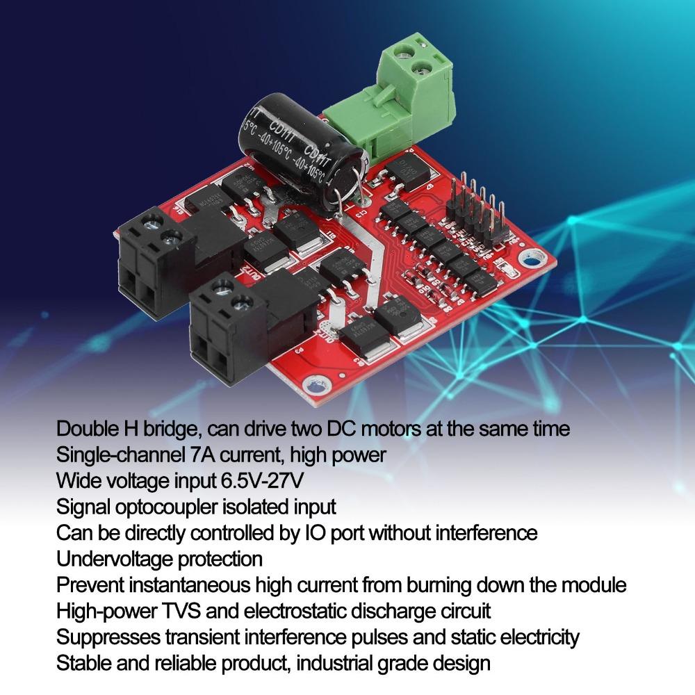 2‑Channel DC Motor Driver Module 7A/160W PWM DC Motor Driver Module Industrial Use