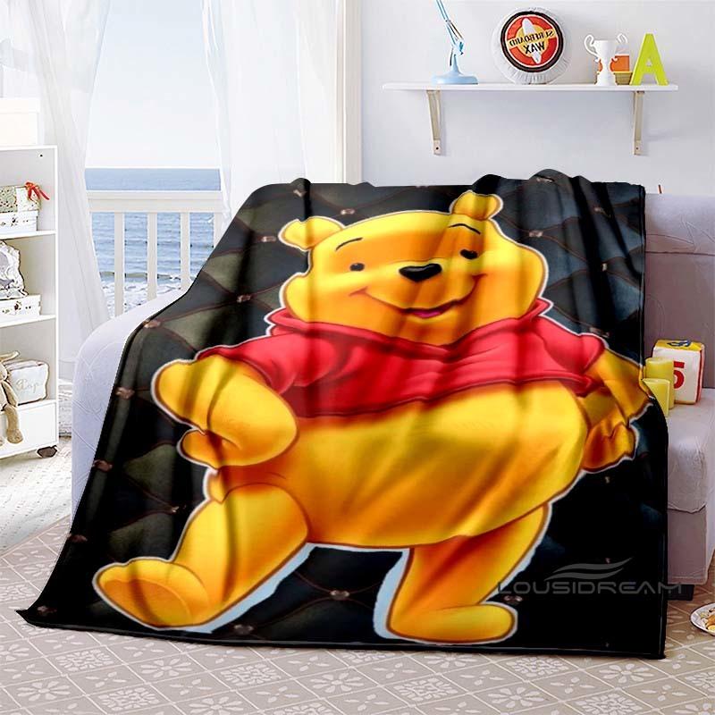 Pooh Bear Cartoon Pattern Blanket, Suitable for Sofas, Bedrooms, Offices, Naps, and The Perfect Gift.