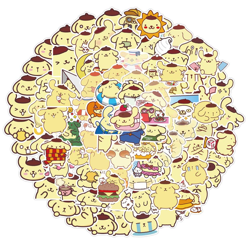 50/100 ШТ. Sanrio Помпомпурин Мультяшные Наклейки Водонепроницаемые Граффити Телефон Ноутбук Багаж Гитара Ноутбук Наклейки Декали Детские Игрушки
