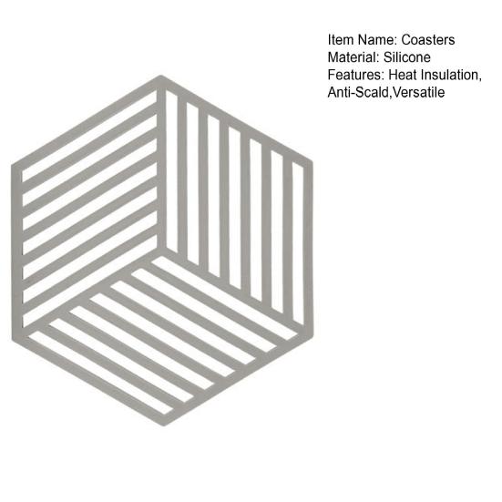 Силиконовая подставка-тривет Шестиугольная подставка Подставка под кастрюлю Термостойкая и нескользящая Настольные коврики Изолированные защитные накладки для рабочего стола для дома, бара, кафе