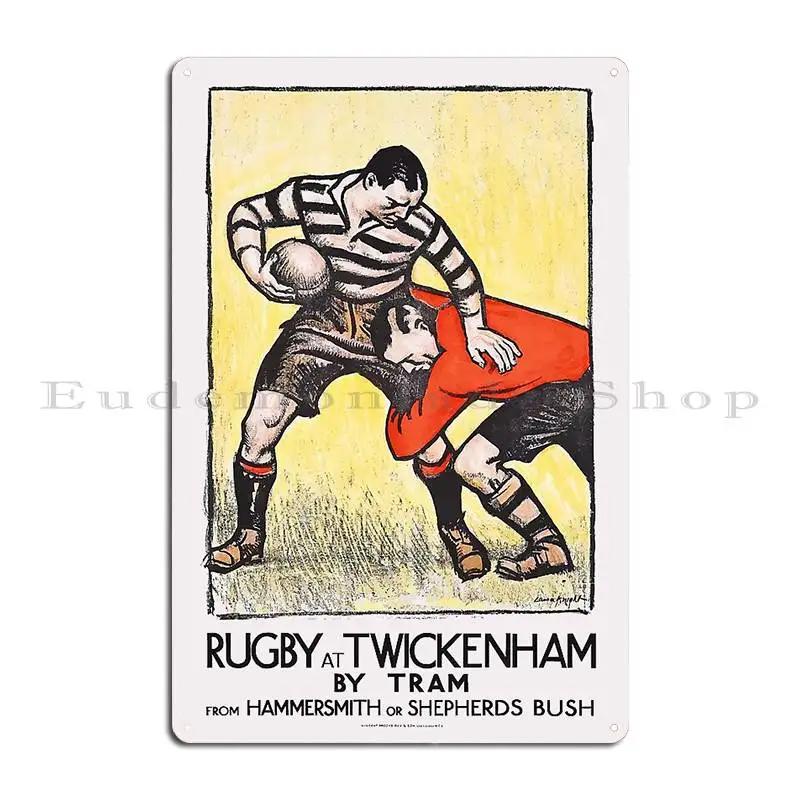 Rugby At Twickenham Advertising Poster Metal Sign Printing Garage Decoration Club Bar Bar Retro Tin Sign Poster
