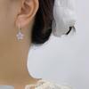 Diamond-inlaid Flower Ear Buckle Full Diamond Small Flower Earrings Temperament Super Fairy Light Luxury Earrings for Women New Style
