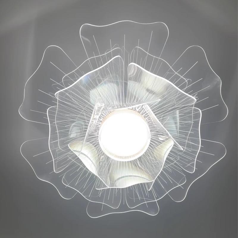 Современная минималистичная люстра для гостиной, креативная лампа-лепесток, лампа для спальни, роскошные лампы