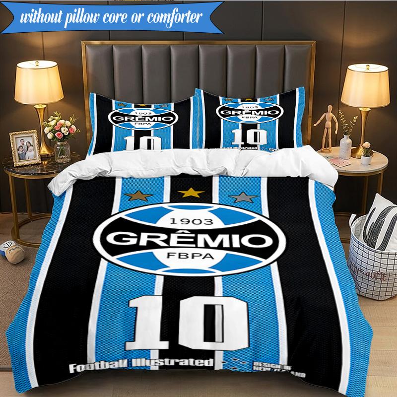 3PCS Grêmio FBPA Printed Soft Bedding Set,Including 1pc Duvet Cover And 2pcs Pillowcases Perfect for Bedroom, Dormitory, Fan gift