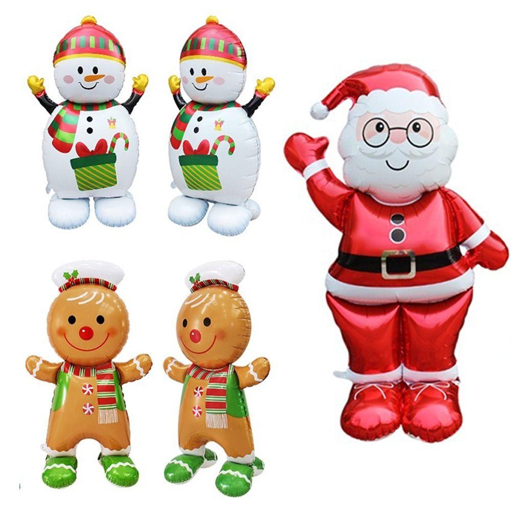 Giant Santa Claus Christmas Inflatable Foil Balloons Standing Balloons  Home New Year Party Supply