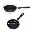 1 Mini Cast Iron Skillet Non-stick Frying Pan Omelette Pan Non-smoking Pan Egg Dumpling Pot Hot Oil Small Iron Pan Black