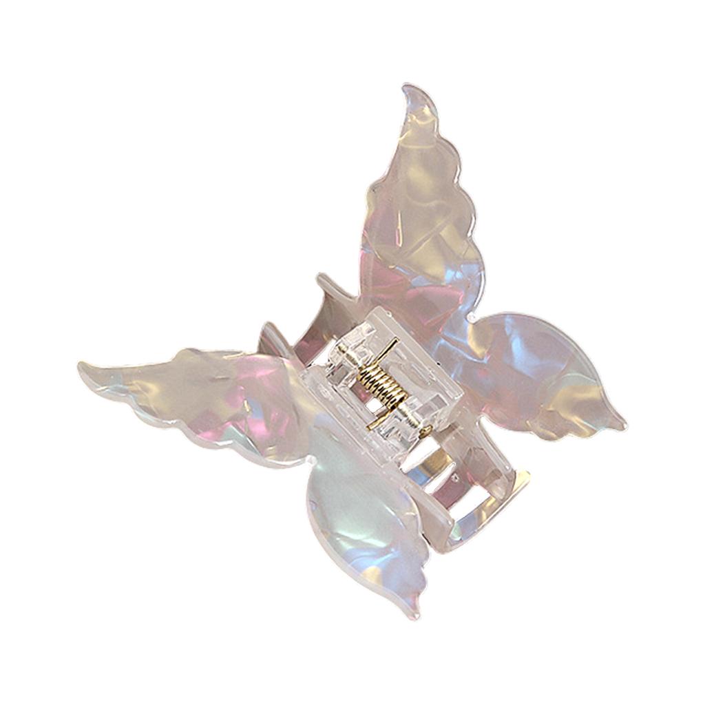 Sweety Butterfly Hair Claw Pearlescent Gradient Shark Gripper For Women Trendy Acetic Acid Hair Clip Girls Hair Accessories