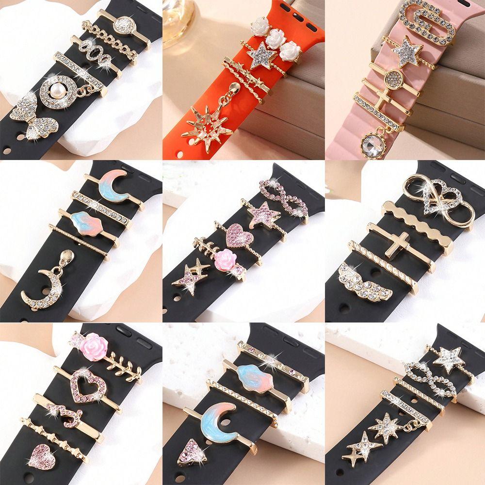 Metal Decorative Ring Brooch Wristbelt Charms Creative Watch Band Ornament Strap Accessories