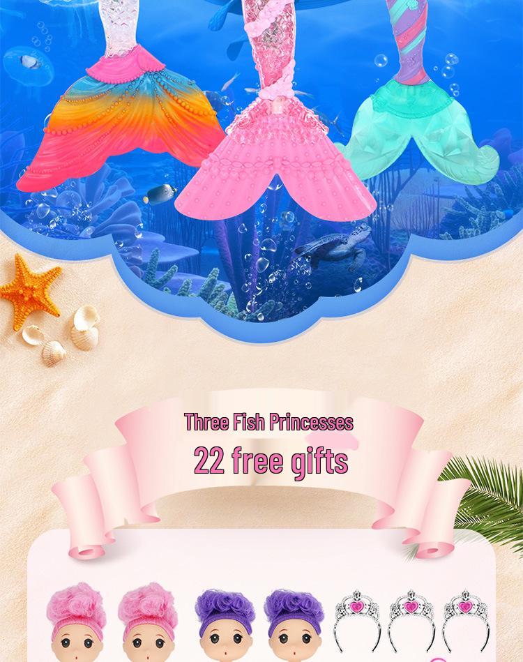 Набор кукол «Принцесса-русалка» для ролевых игр со светом и музыкой – Идеальный подарок на день рождения для девочек