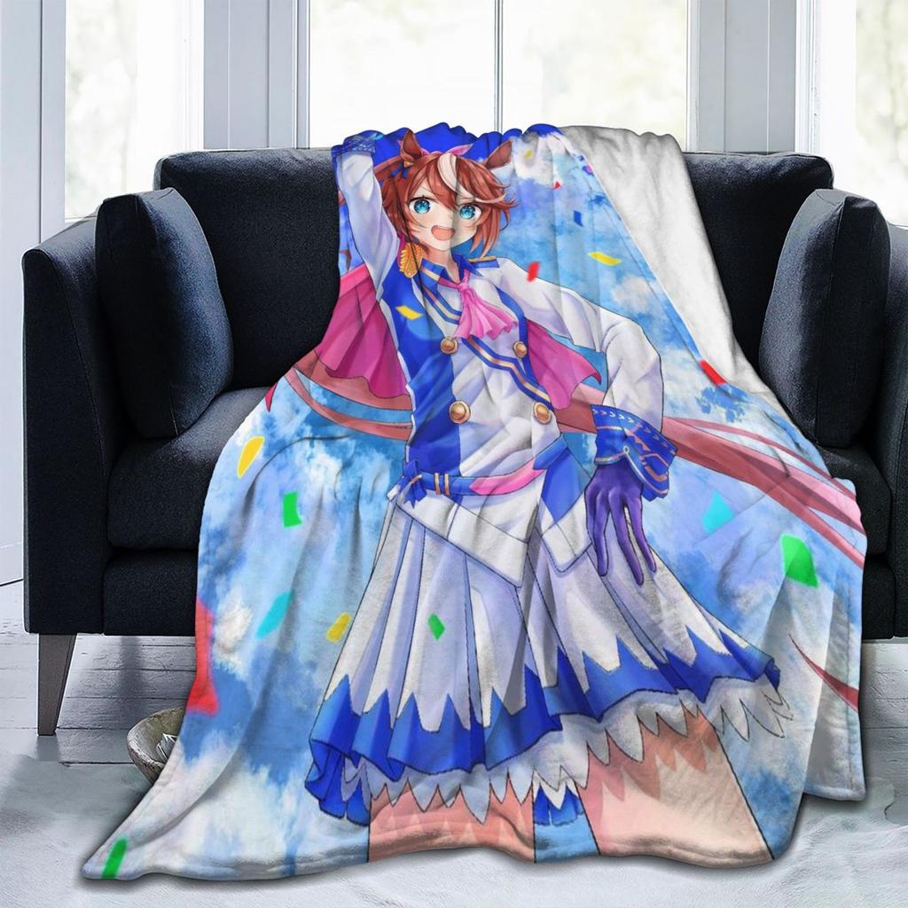 Uma Musume Pretty Derby Blanket Flannel Autumn/Winter Portable Super Soft Throw Blankets for Bedding Couch Plush Thin Quilt