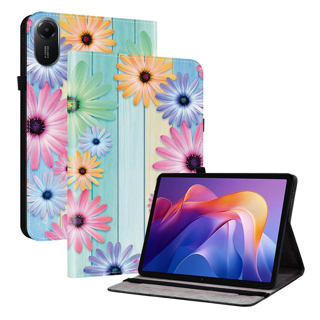 For Xiaomi Redmi Pad 2 Leather Case Pattern Printed Stand Tablet Cover with Card Slots