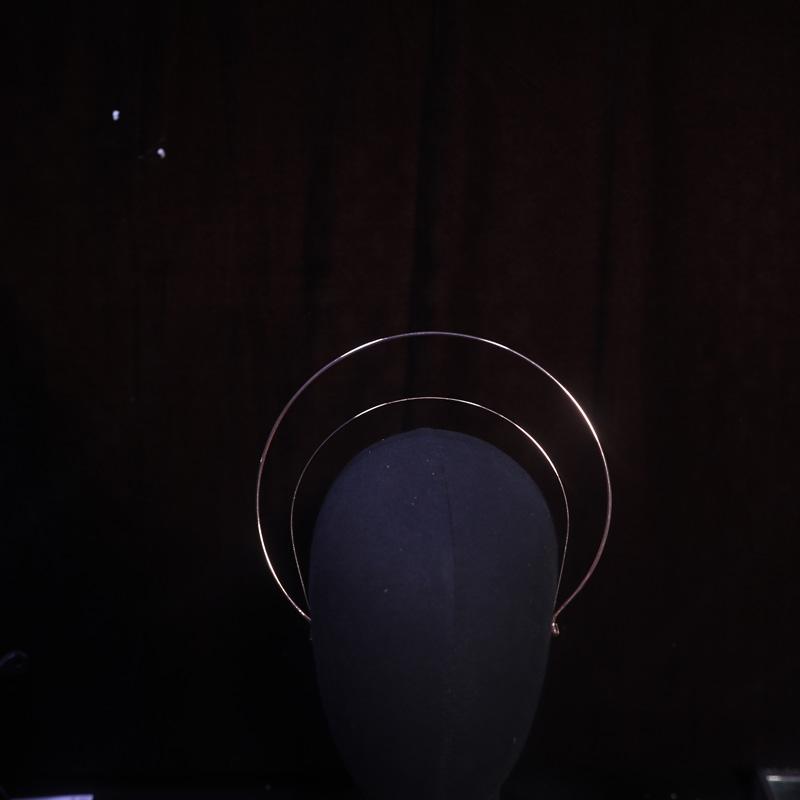 Персонализированные аксессуары для волос Креативный двухслойный сплавной ободок Мода Вечеринка День рождения Преувеличенный Простой ободок Заколка для волос